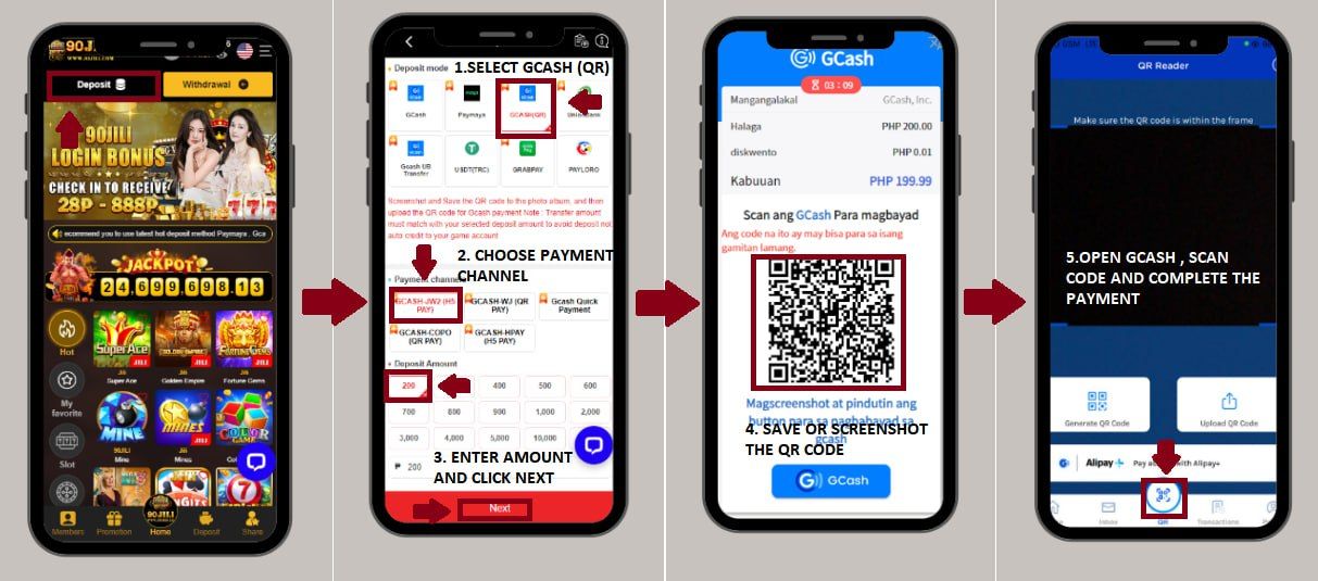 DEPOSIT WITH GCASH QR