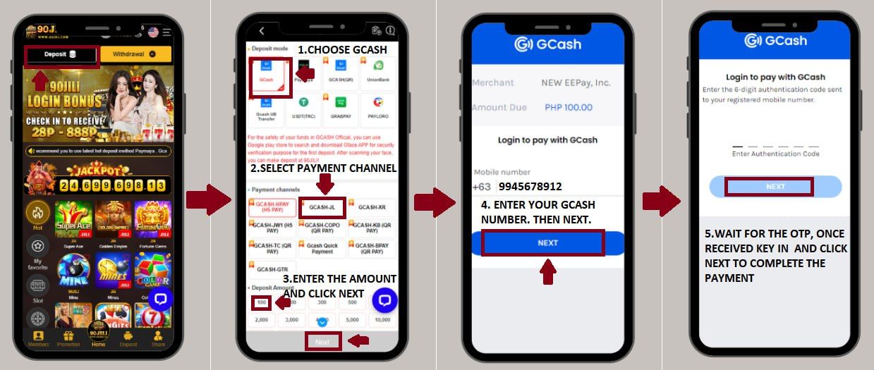 DEPOSIT USING GCASH